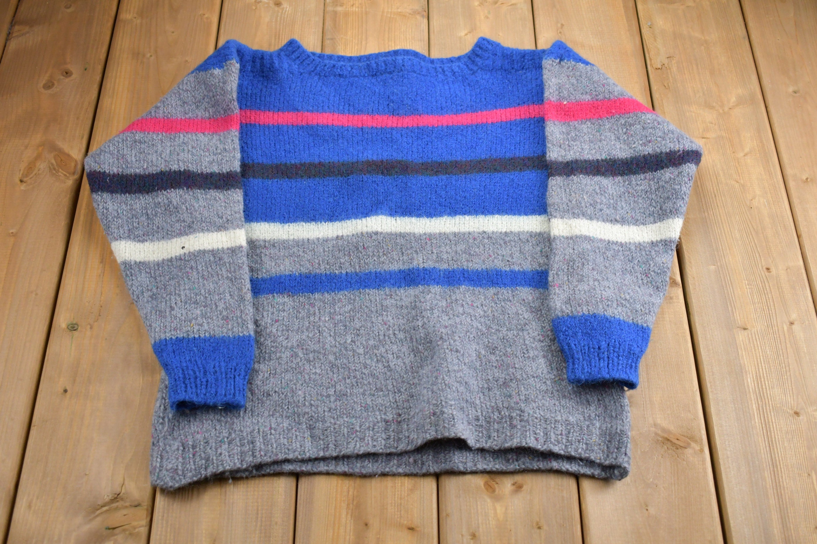 Vintage 1990s Striped Knitted Sweater