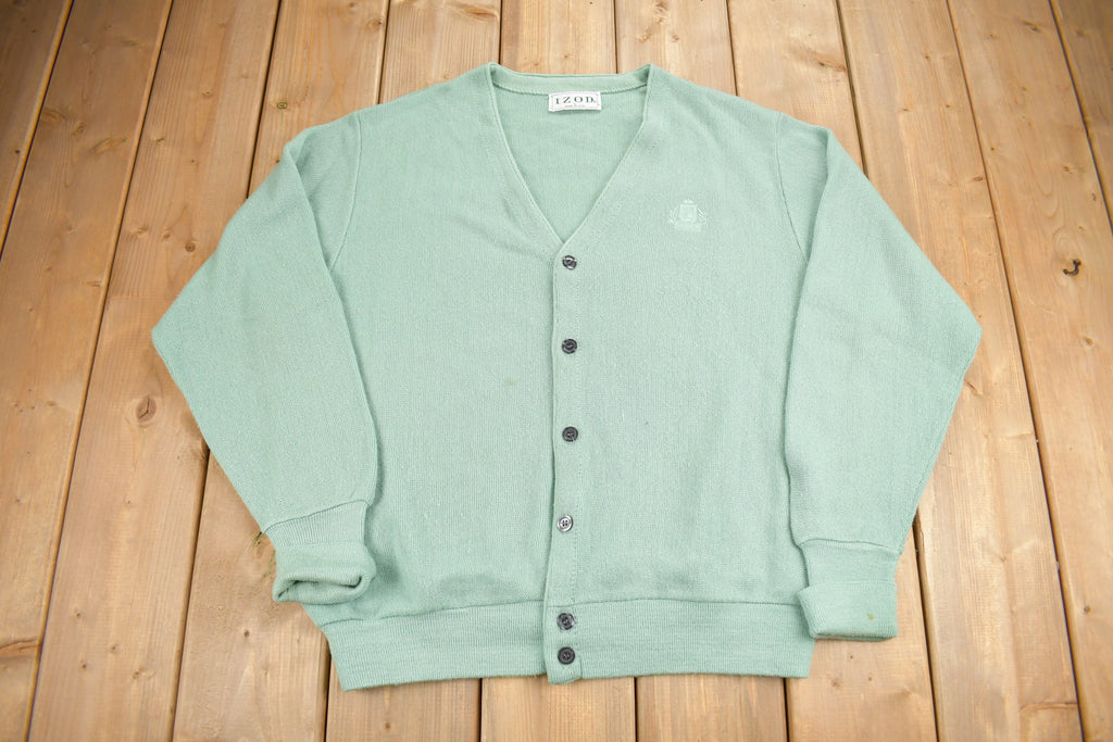 Vintage 1980s IZOD Knit Cardigan Sweater