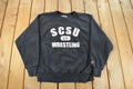 Vintage 1990s SCSU Wrestling St. Cloud State University Champion Reverse Weave Crewneck Sweatshirt Men's Large