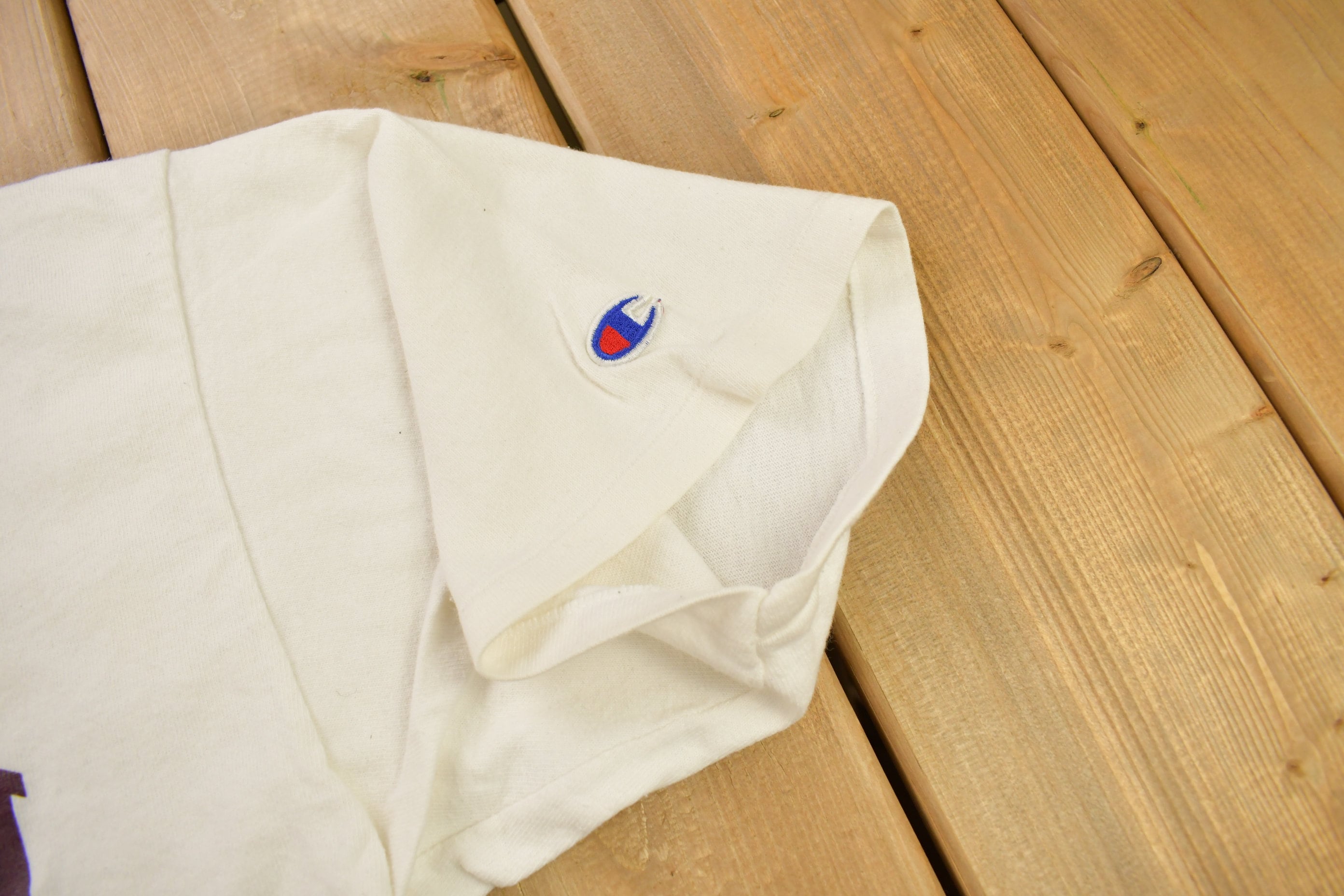 Vintage 1990s Boardman Pride Collegiate Crop Top Champion T-Shirt