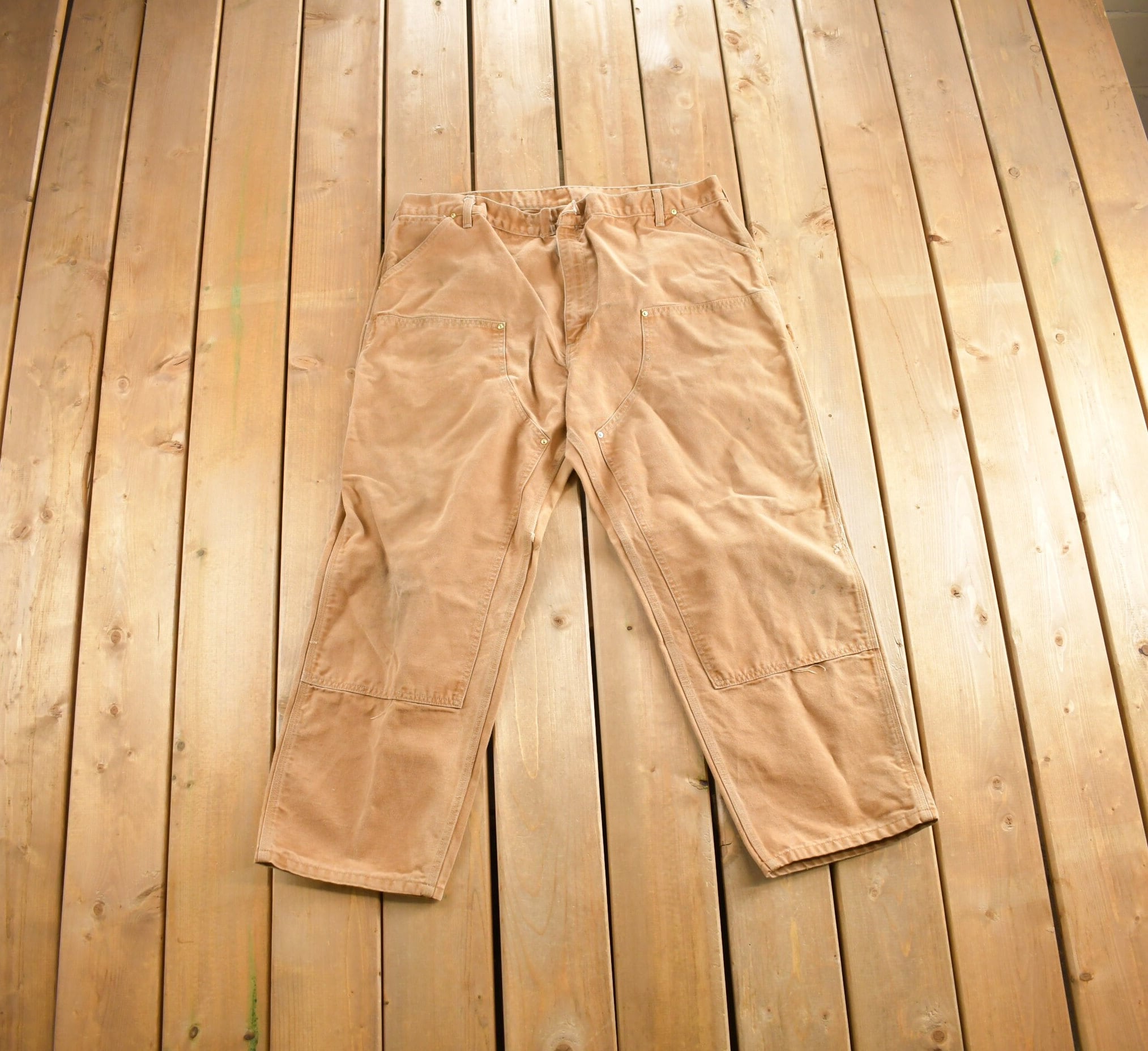 Vintage 1990s Carhartt Work Double Knee Work Pants Size 46x30