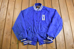 Vintage 1980s Pla-Jac by Dunbrooke Alaska Horseshoe Pitchers Satin Bomber Jacket