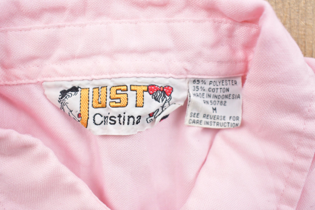 Vintage 1990s Pink Button Up Shirt