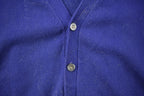Vintage 1940s Blank Blue Knitted Cardigan Sweater
