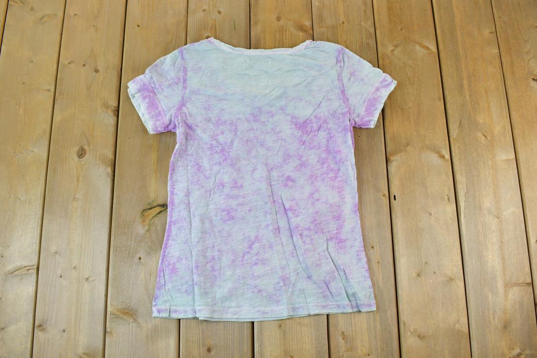 Women Vintage Vigoss Y2K T-Shirt Vigoss Grunge Skull Print / Contrast Stitch / Internet Famous Clothing / Over Dyed