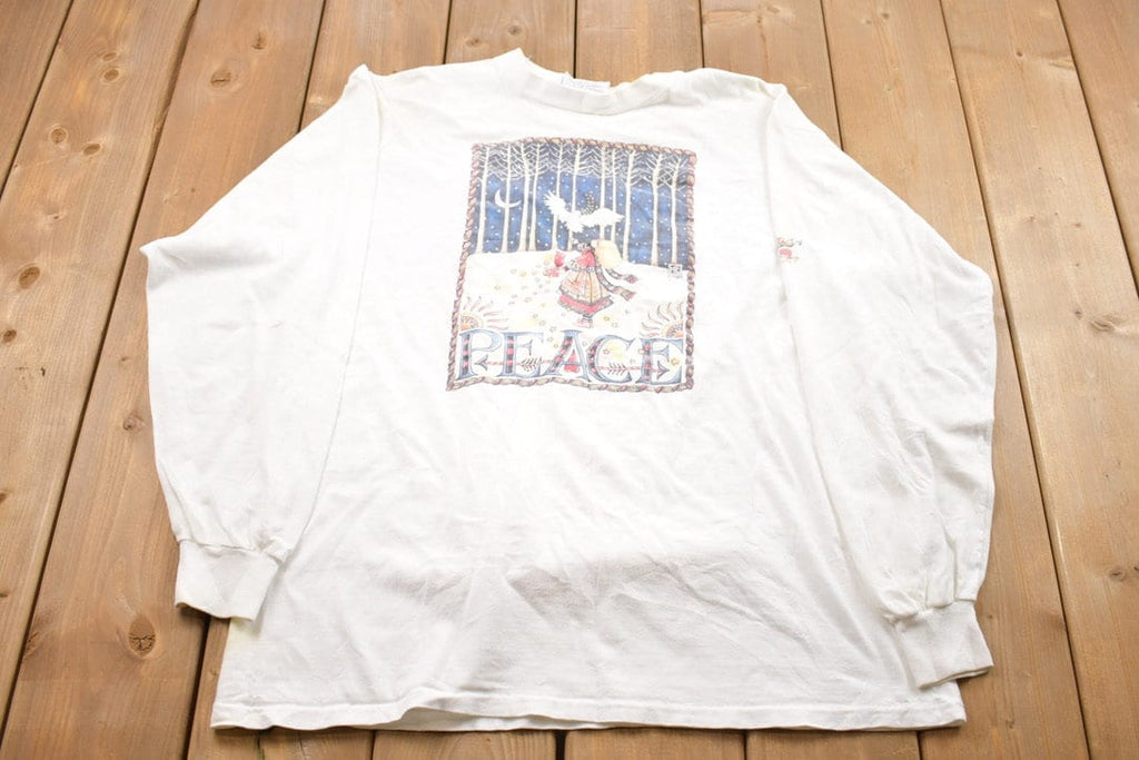 Vintage 1984 Peace Graphic Long Sleeve Tee