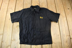 Vintage 1970s Continental Airlines King Louie Ten Strike Chain Stitched Bowling Shirt