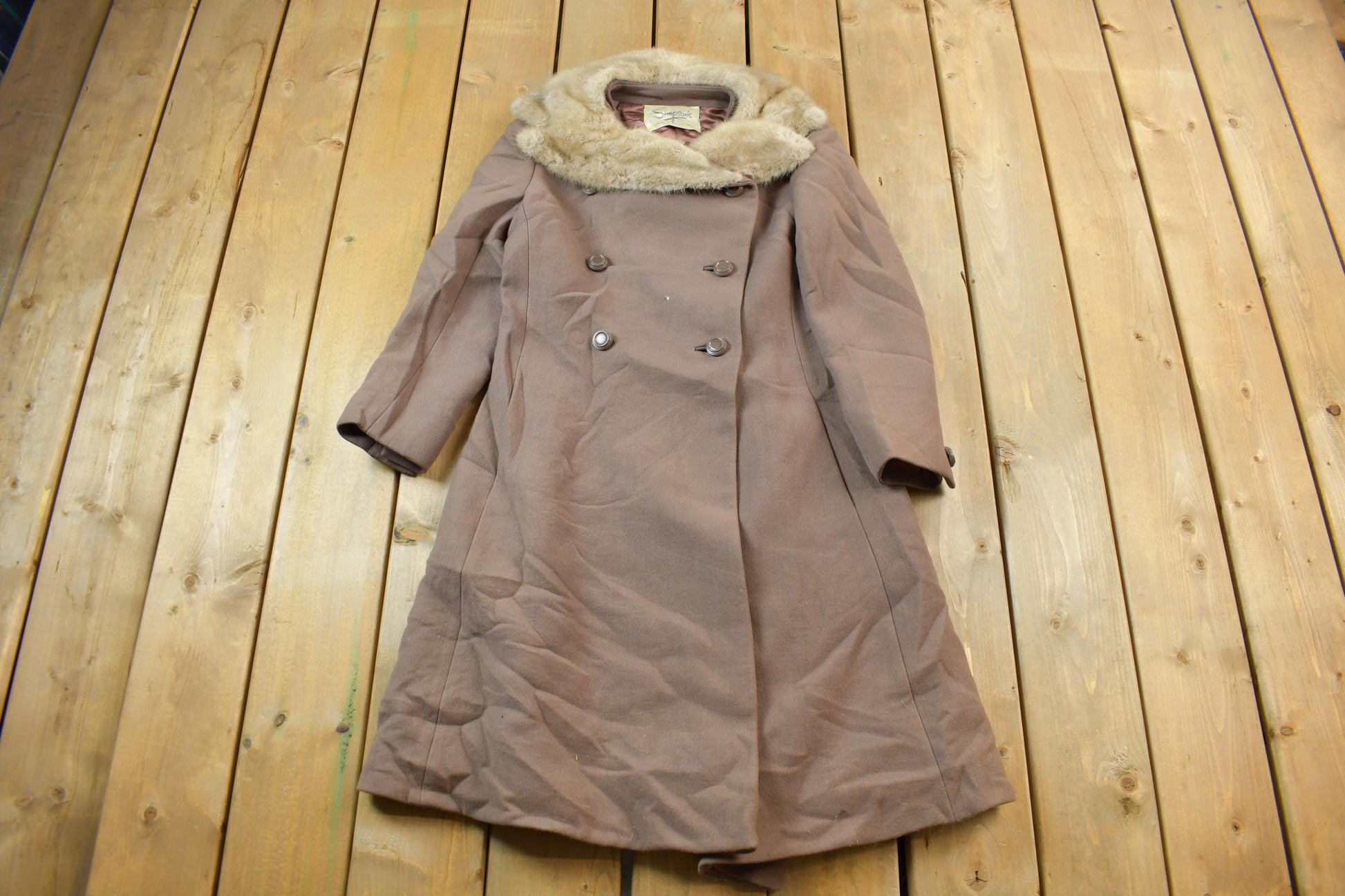 Vintage 1980s Simpsons Salon Vendome Full Length Wool Jacket / True Vintage / Vintage Women's Jacket / Made In Canada / Pure Virgin Wool