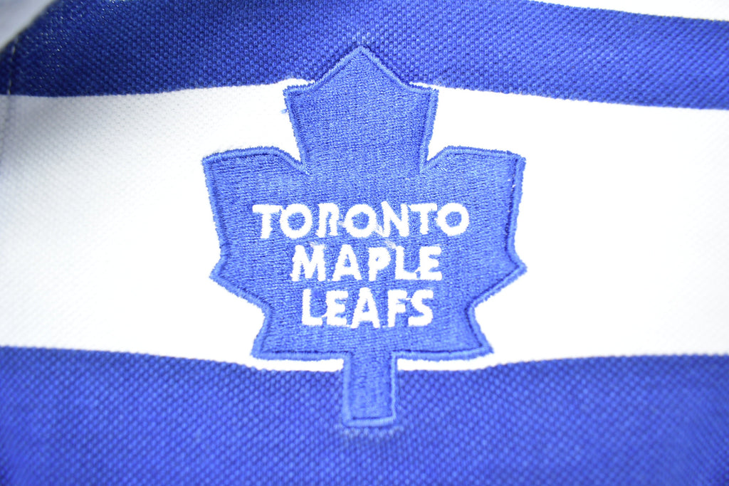 Vintage 1990s NHL Toronto Maple Leafs Striped Collared Shirt