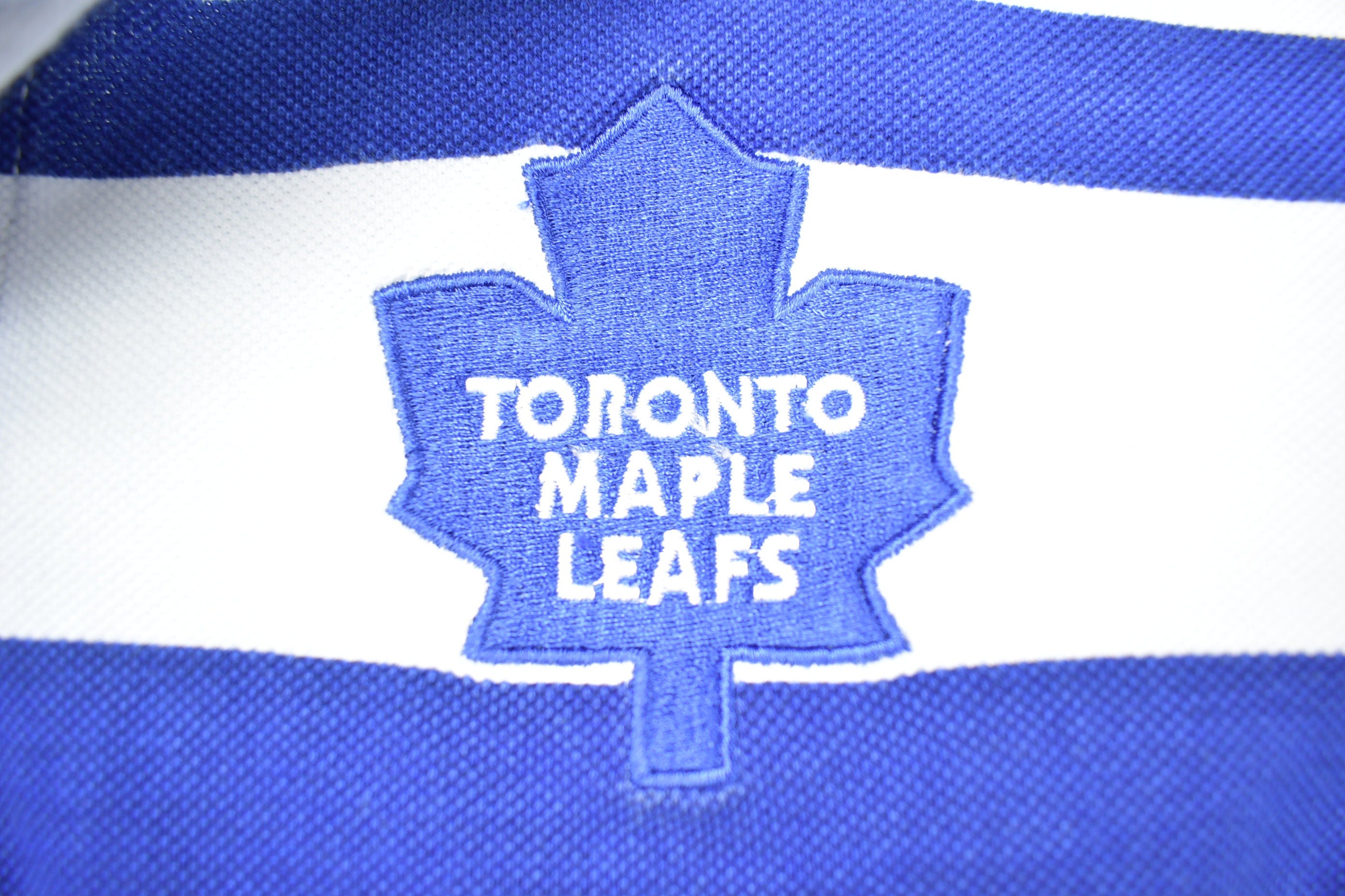Vintage 1990s NHL Toronto Maple Leafs Striped Collared Shirt