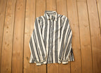 Vintage 1990s Judy Bond Women's Striped Button Up Shirt