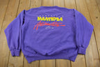 Vintage 1980s Incredible Manitoba Animation Cartoon Crewneck Sweatshirt NFS