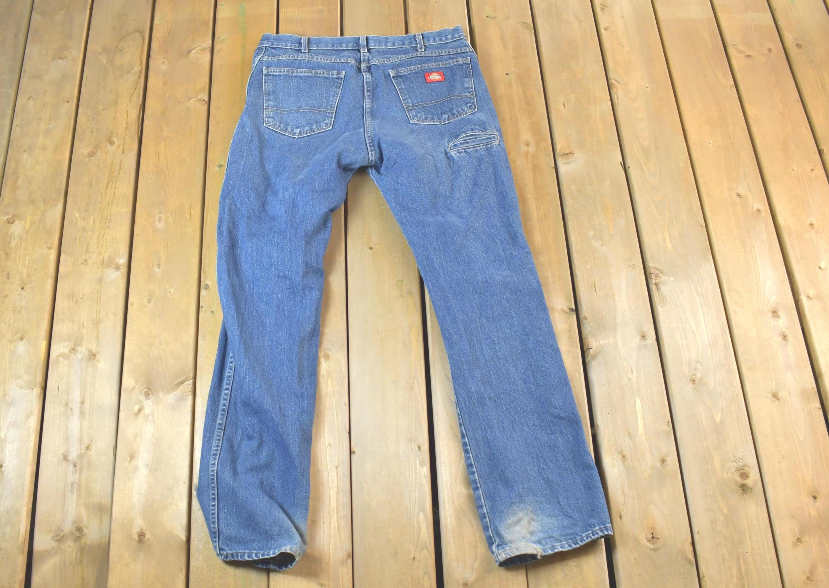 Vintage 1990's Dickies Regular Jeans Size 34x34  Made in USA  American Vintage  Workwear  Streetwear  Vintage Pants
