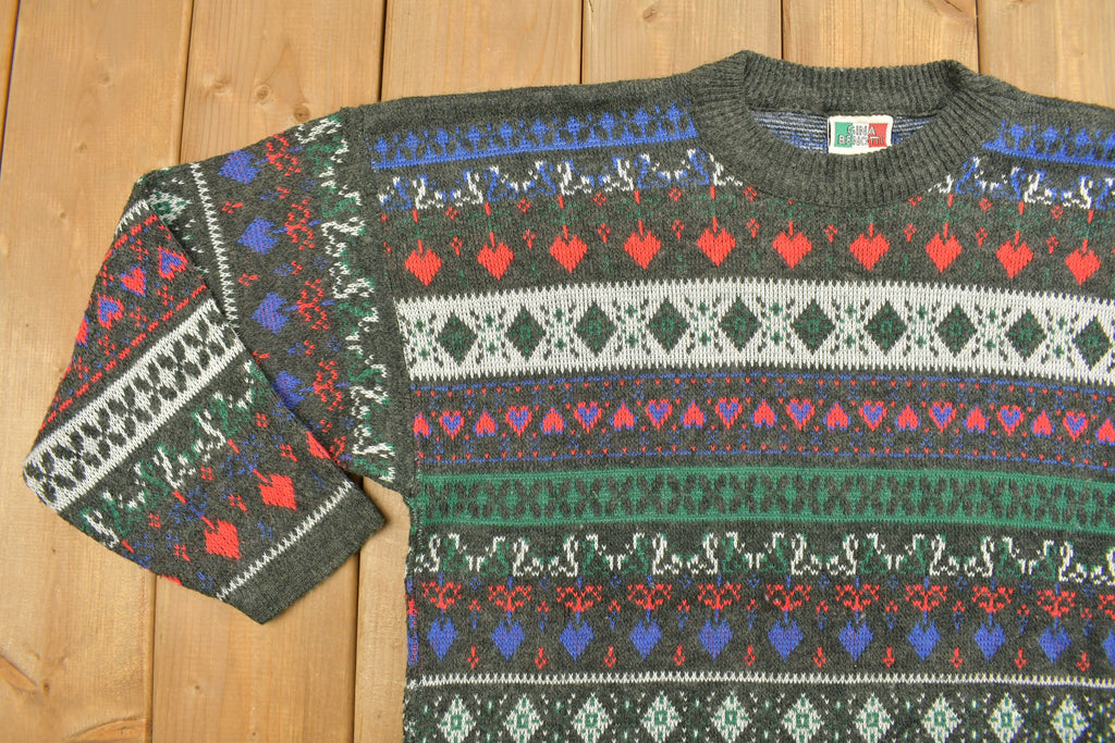 Vintage 1990s Gina Benotti Knitted Crewneck Sweater