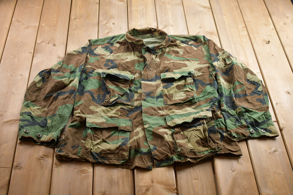 Vintage 80s Military Button Up Shirt