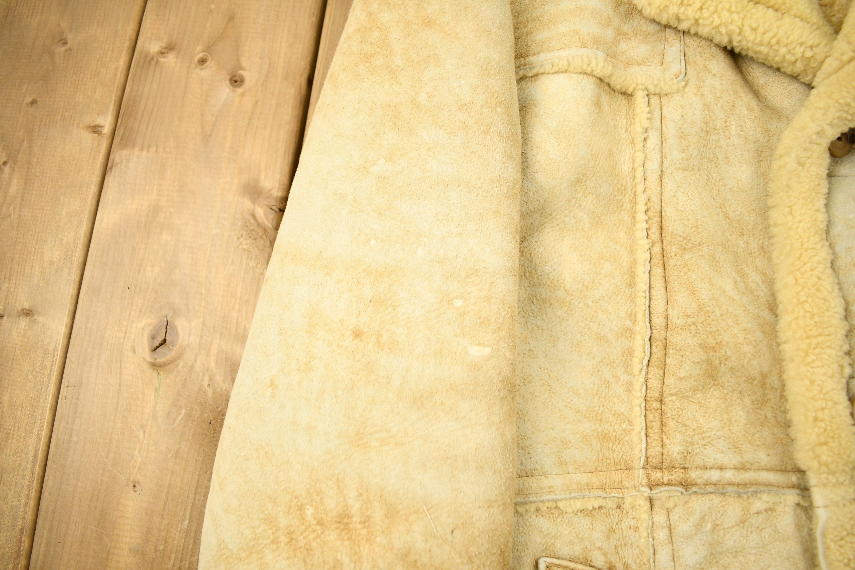 Vintage 1980s Sears The Mens Store Shearling Jacket