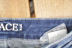 Vintage Deadstock Y2K Grace In LA Bedazzled Cross Bootcut Low Rise Jeans Women's Size 26 x 32