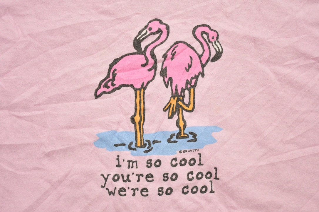Vintage 1990s Pink Flamingo Graphic T-Shirt