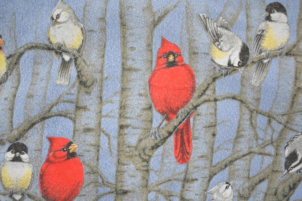 Vintage 1990s Morning Sun Bird Theme Double Collar Crew Neck