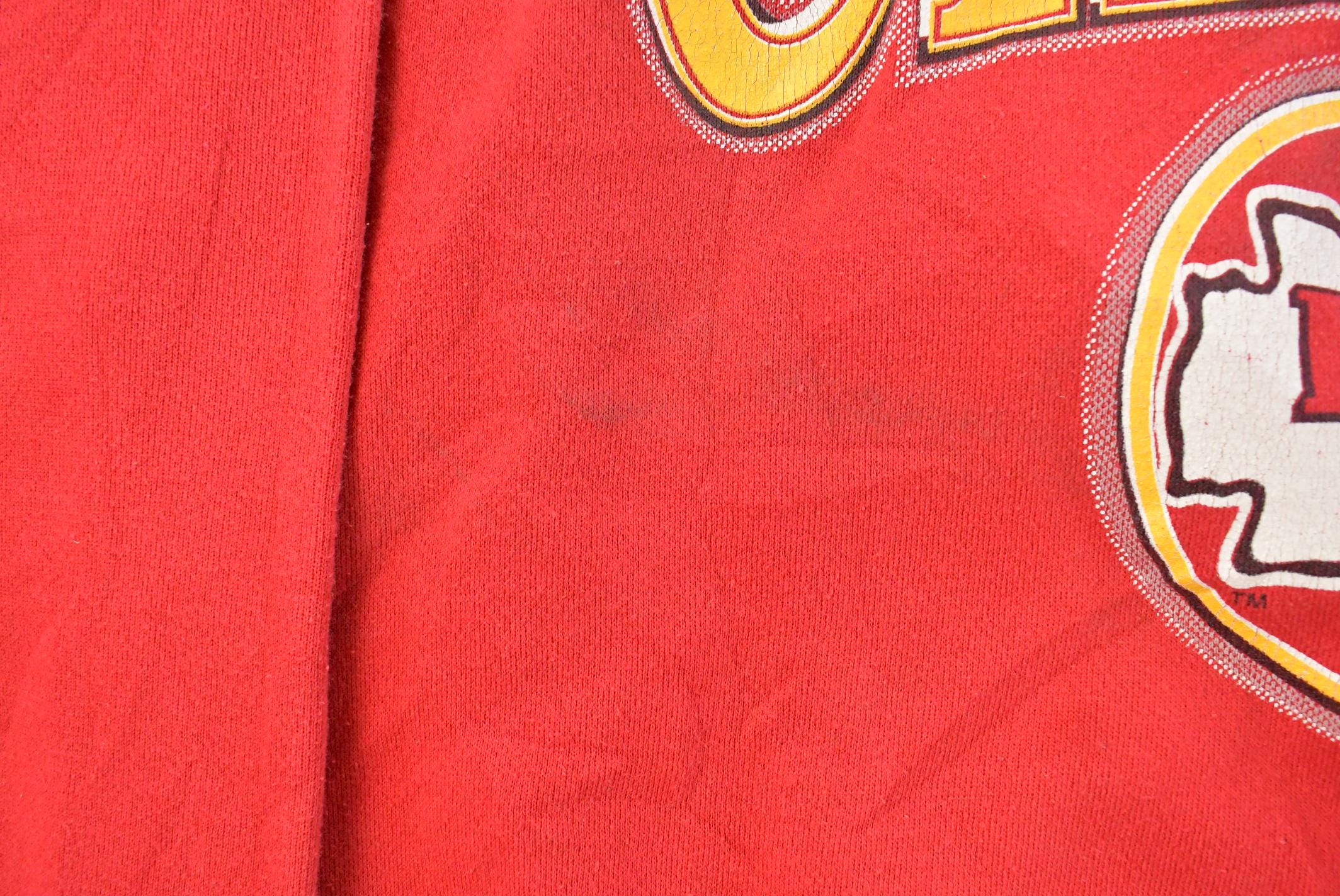 Vintage 1990s Kansas City Chiefs Crewneck Sweatshirt Men's XL / 90s NFL Football / Sportswear / Gridiron / Logo 7 / Made in USA