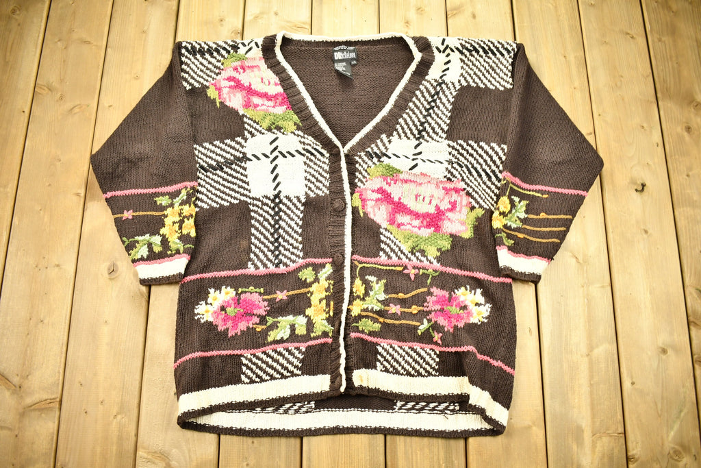 Vintage 1990s DL McKelvey Hand Knitted Cardigan Sweater