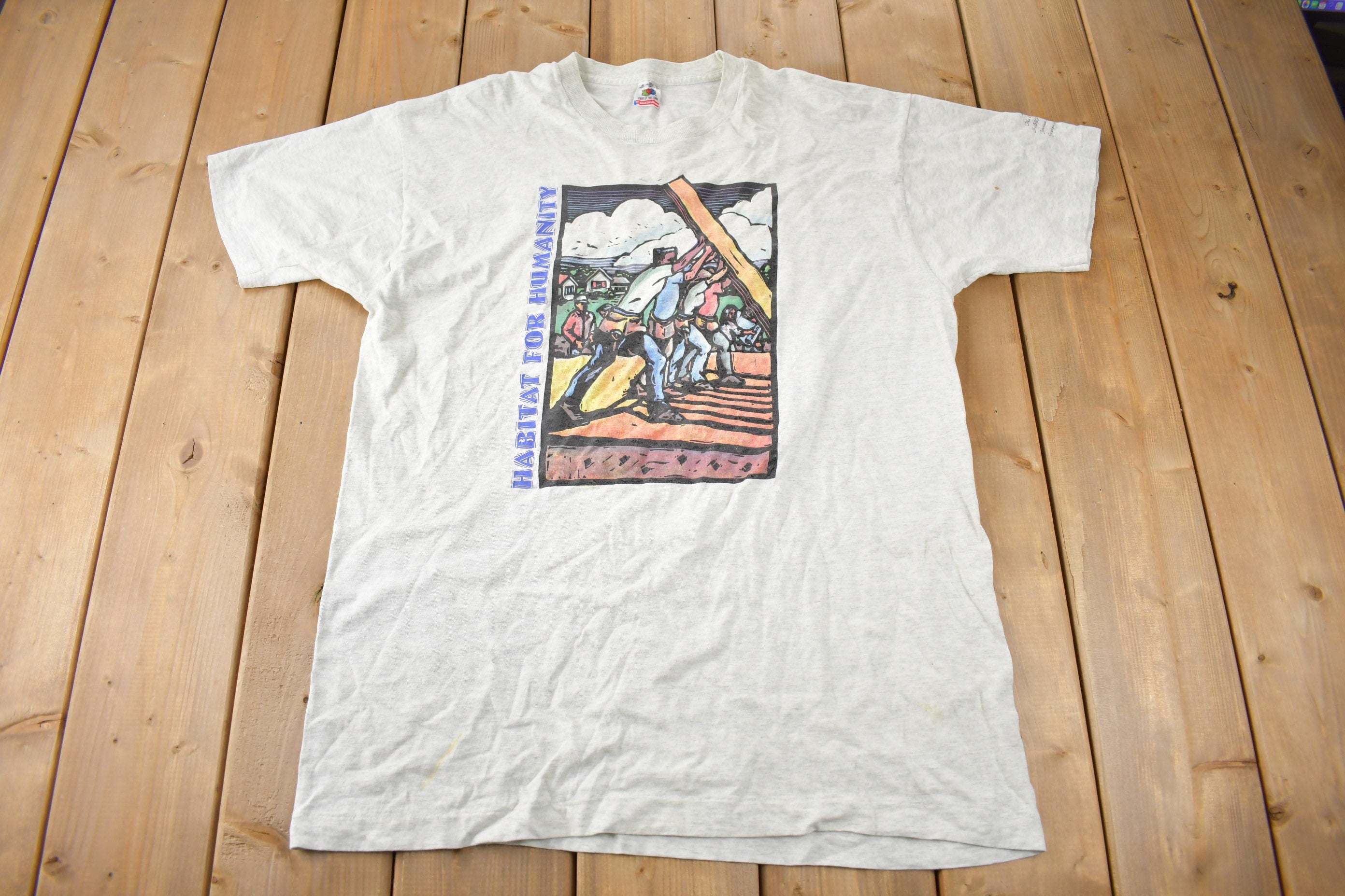 Vintage 1990s Habitat For Humanity Single Stitch Graphic T Shirt Made In USA