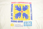 Vintage 1990s Souvenir Make A Difference Day T Shirt