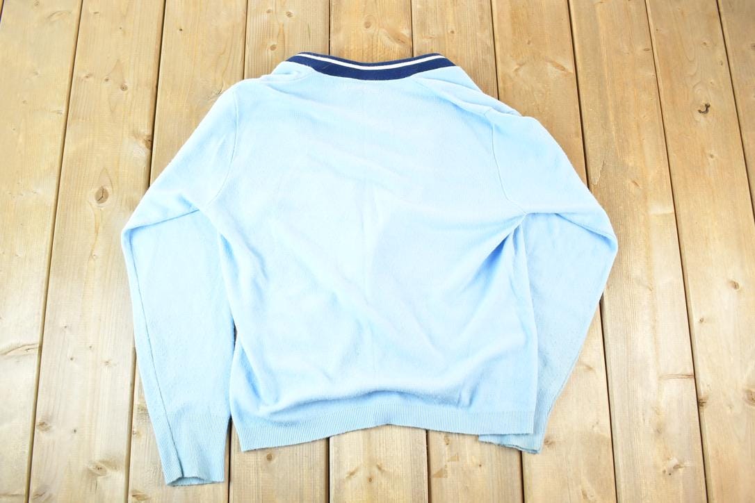 Vintage 1960s Fashionknit High Bulk Orlon Knit Cardigan Sweater Mens Medium