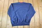 Vintage 1990s Winter Sleigh Double Collar Cute Crewneck Sweater