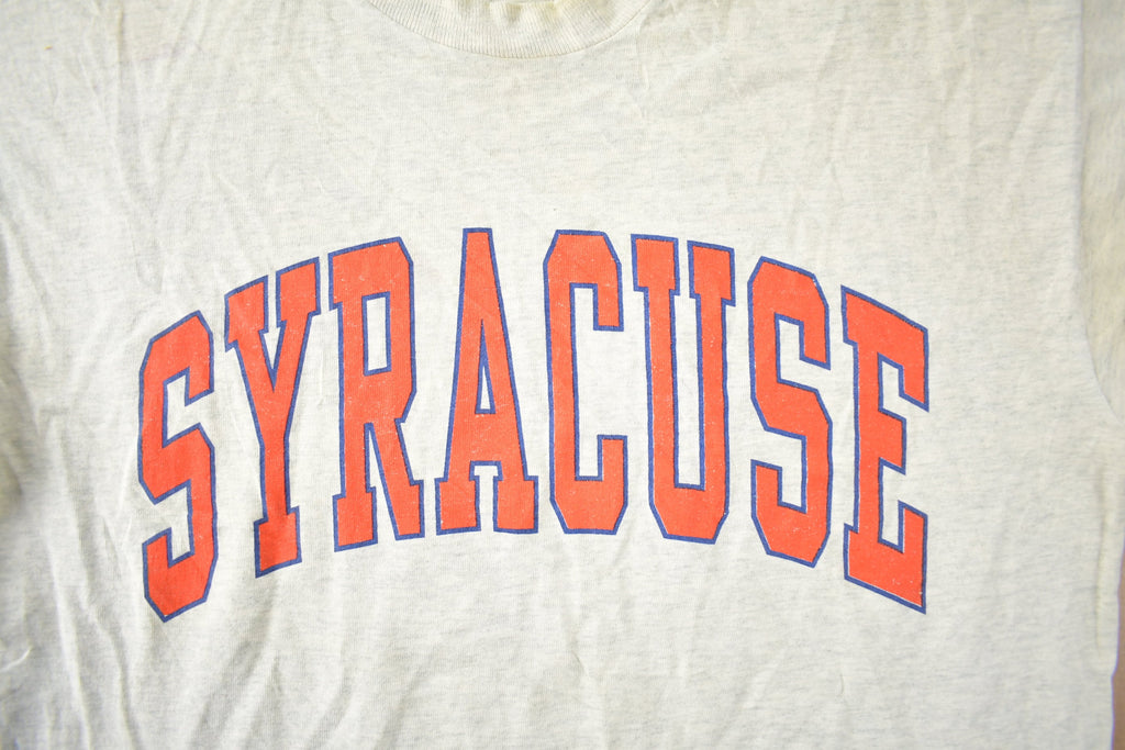 Vintage 1980s Syracuse University Collegiate Graphic Single Stitch T-Shirt Made In USA Size L