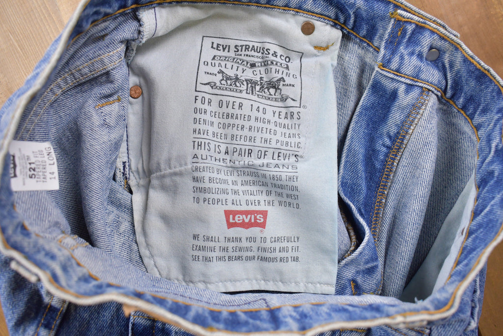 Vintage 1990s 521 Levi's Red Tab Jeans Size 31 x 33