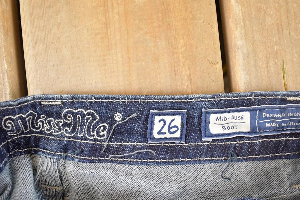 Vintage Deadstock Y2K Miss Me Bedazzled Low Rise Jeans Women's Size 26x31