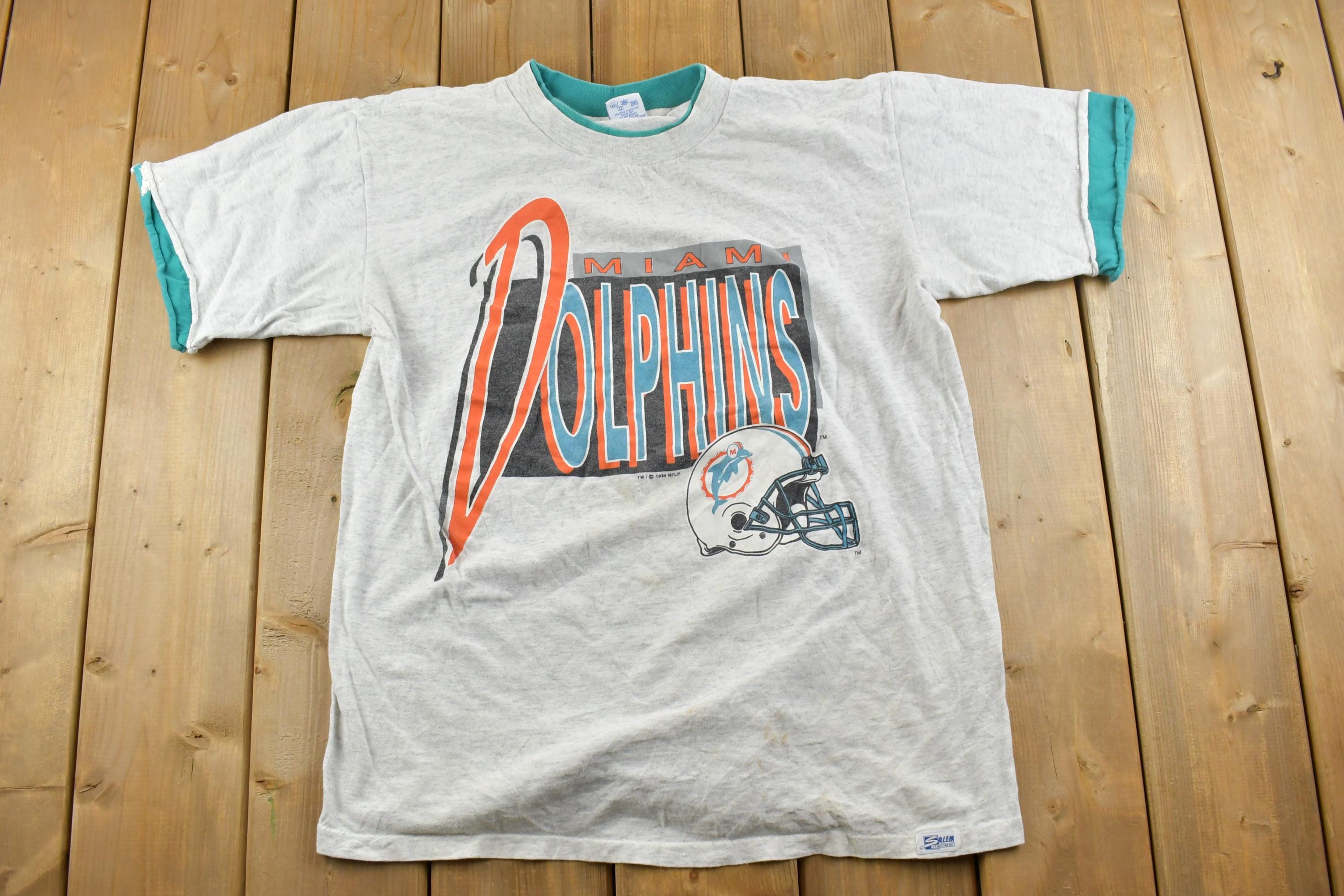Vintage 1994 Miami Dolphins Salem Double Collar NFL Graphic T-Shirt