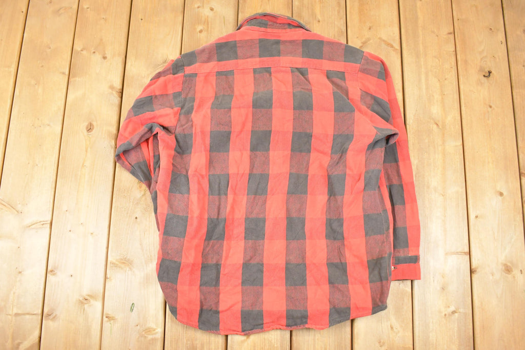 Vintage 1990s Dee Cee Plaid Button Up Shirt Men's L