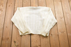 Vintage Knitted Cardigan Sweater with Beautiful Buttons