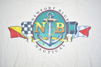 Vintage 1990s New Port Blue Nautical T Shirt