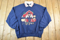 Vintage 1990s Gopher Sport Farm Scarecrow Collared Crewneck Sweater Made In USA 90s Crewneck