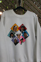 Vintage 1980s Pop Culture Theme Raglan Crewneck