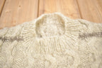 Vintage 1980s 100% Wool Cable Knit Sweater