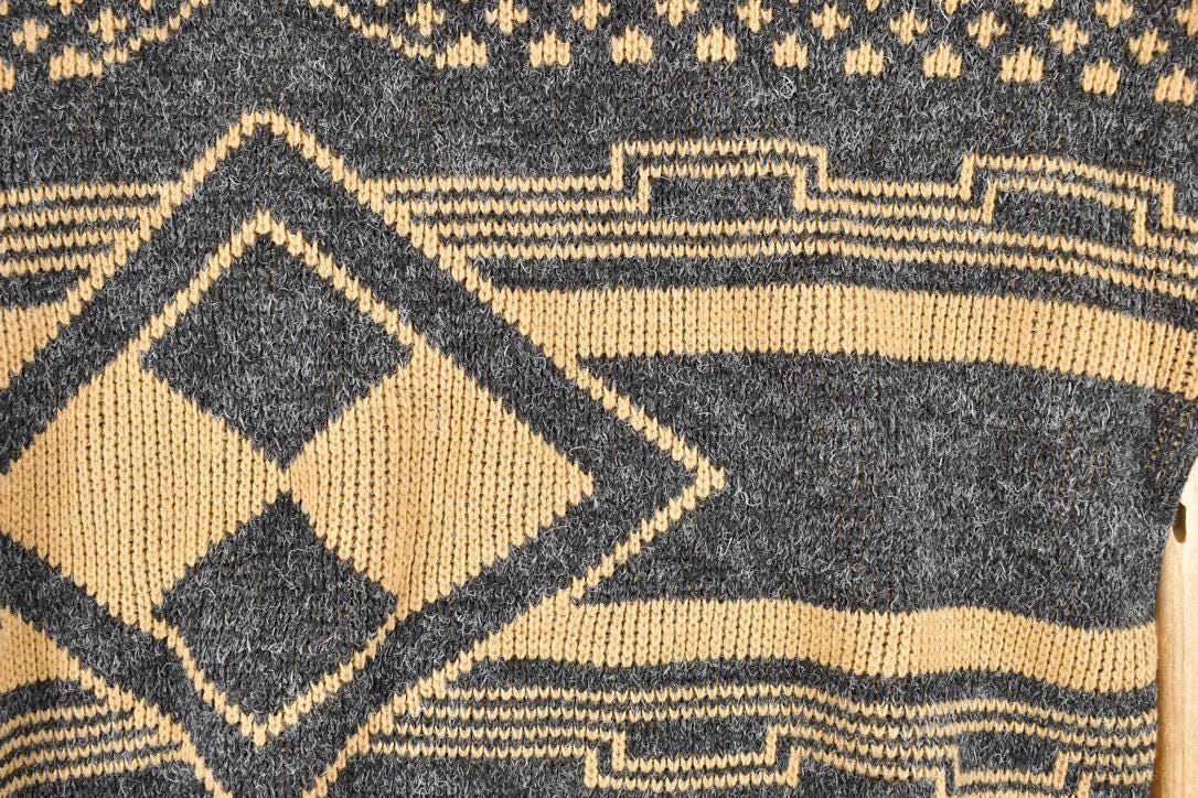 Vintage 1990s Saga Abstract Knit Sweater Men's L