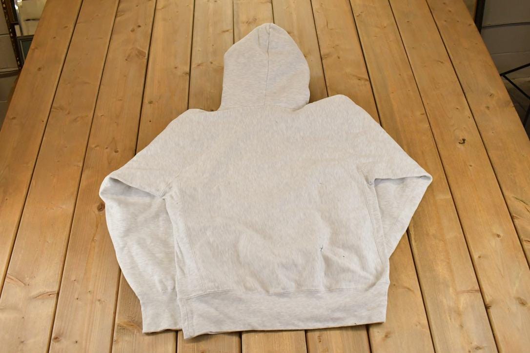 Vintage 1990s NYU Hoodie Cross Grain Hoodie Sweatshirt Men's M / NCAA College Spellout / 90s Heavyweight Collegiate Sweater