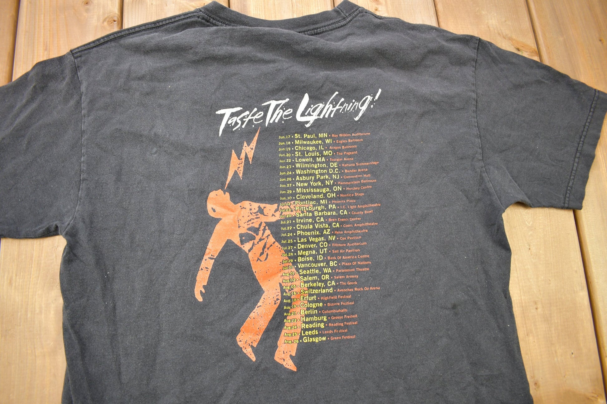 Vintage 2001 Green Day Taste The Lightning Tour Band T-shirt