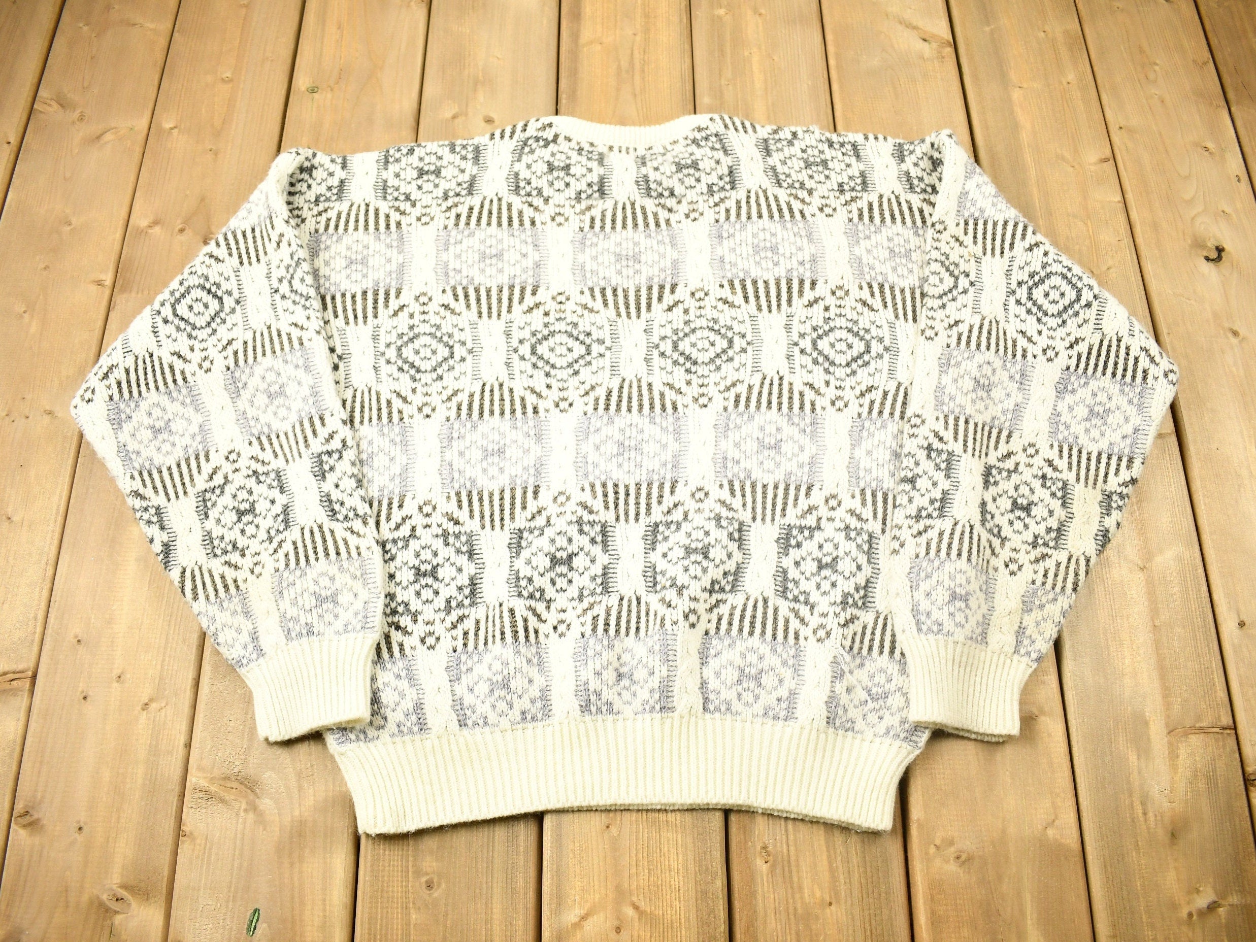 Vintage 1990s Jantzen Knitted Crewneck Sweater
