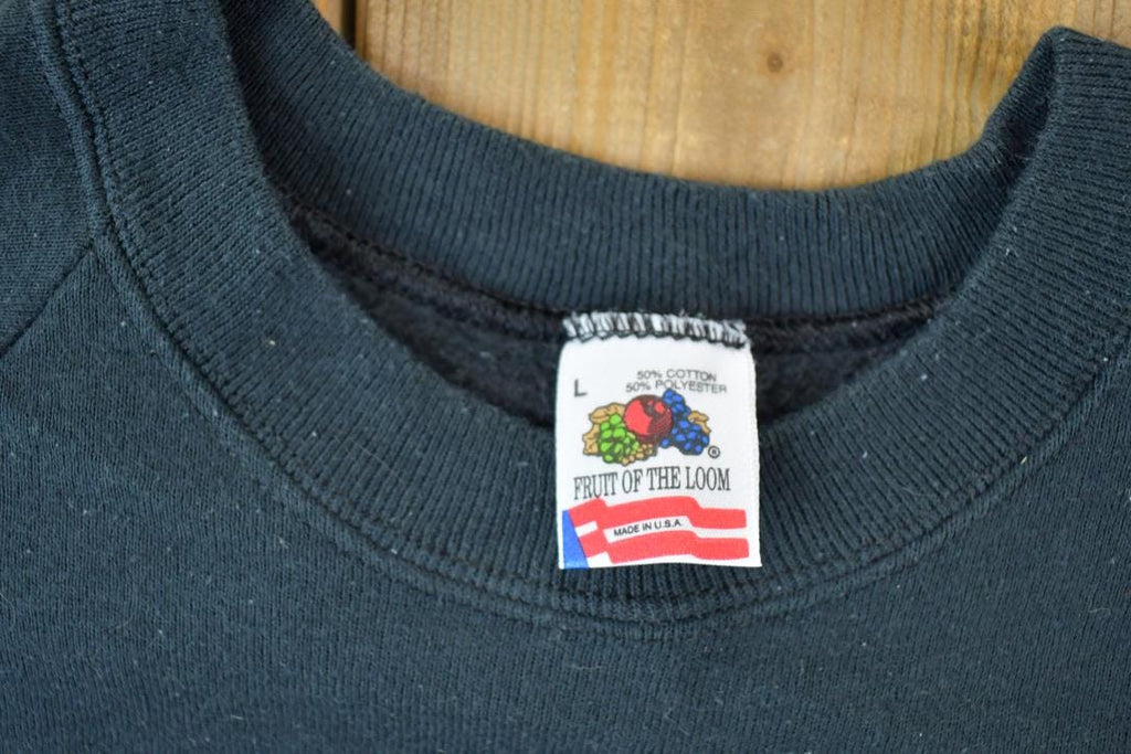 Vintage 1990s Hollywood Beach Florida Neon Sailboat Crewneck Sweatshirt