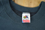 Vintage 1990s Hollywood Beach Florida Neon Sailboat Crewneck Sweatshirt