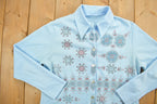 Vintage 1970s Abstract Button Up Shirt  1970s Button Up  Polyester Shirt  Funky Pattern  70s  Collared Shirt