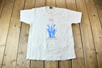 Vintage 1990s Zebco Rhino Fishing Rod Single Stitch Graphic Rhino T-Shirt