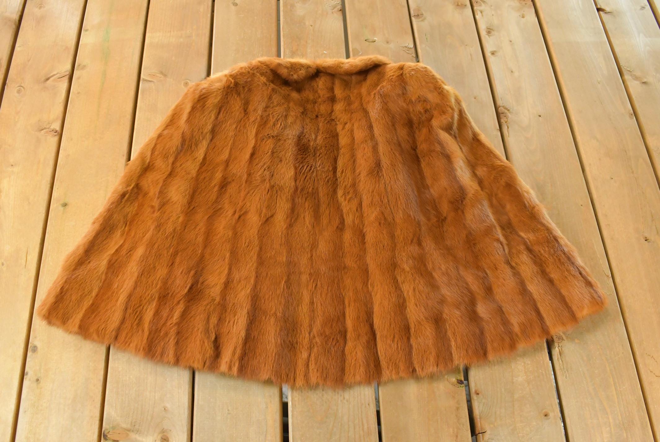 Vintage 1970s Jacobs Mink Fur Stole Cape Jacket Women's Large
