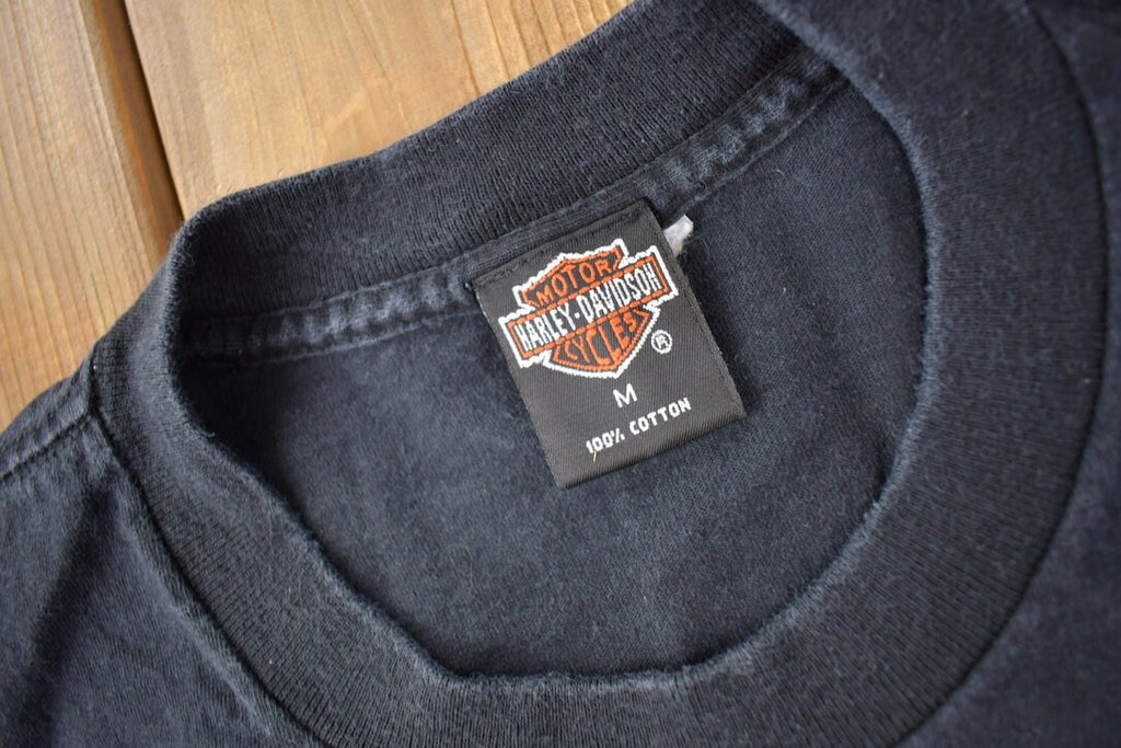 Vintage 1995 Kingston Ontario Harley Davidson Motorcycles Feel the Thunder Single Stitch Graphic T-Shirt Made In USA