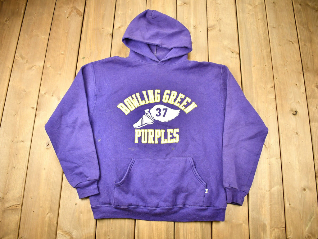 Vintage 1980s Bowling Green High School Purples Graphic Hoodie Made In USA